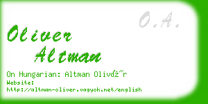 oliver altman business card